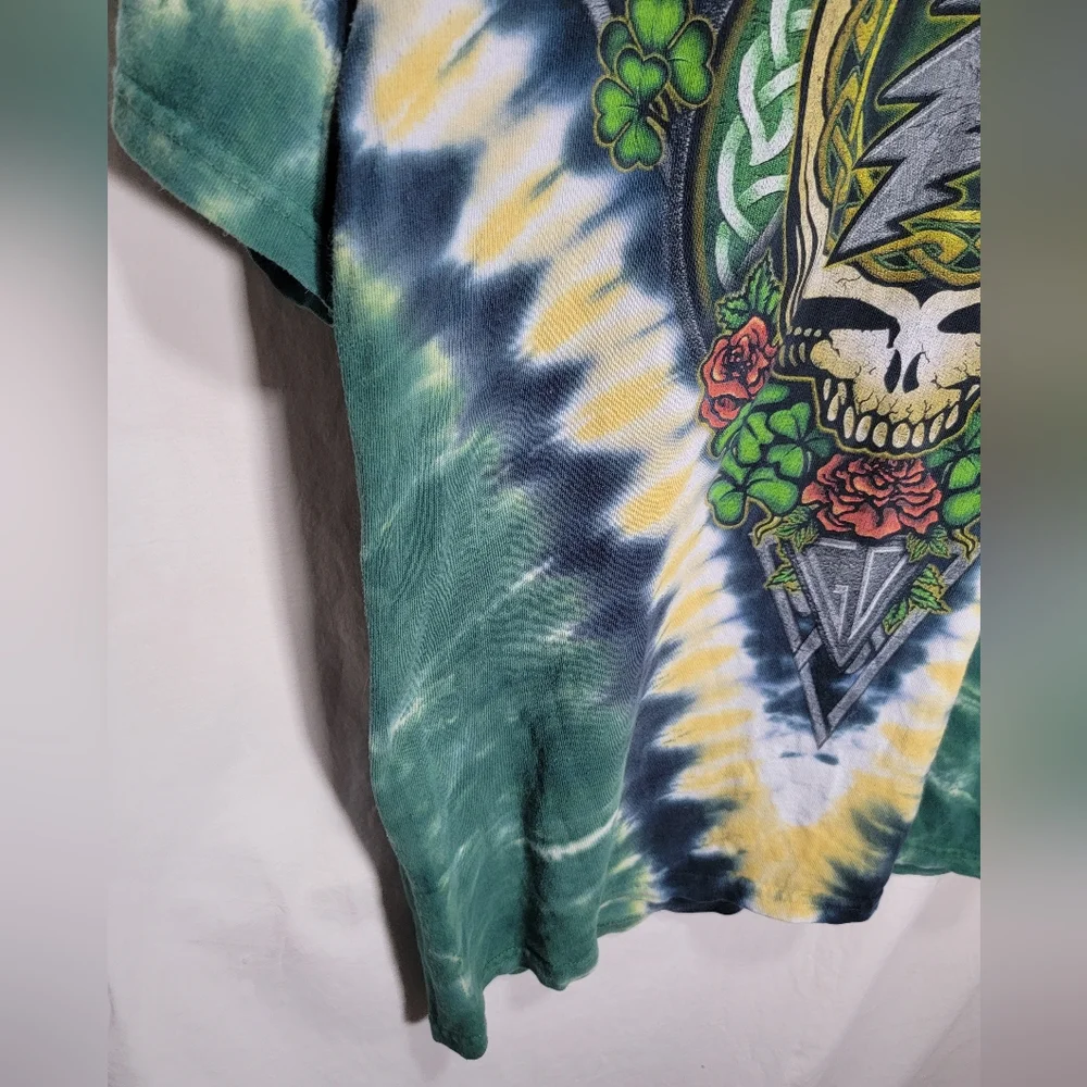 Beautiful Grateful Dead Shamrock V Tie-Dye T-Shirt Irish designs really nice - Picture 5 of 6